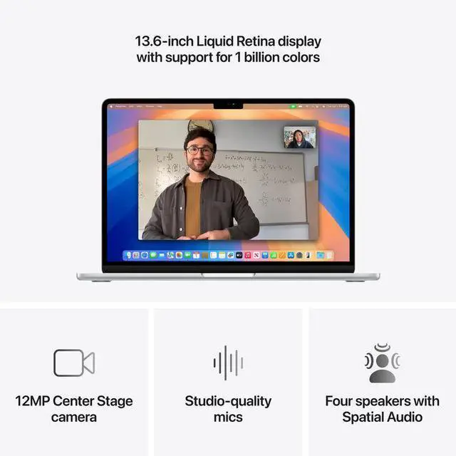 Alt view image 3 of 7 - Apple 13" MacBook Air 2025 M4 10-Core Chip 10-Core GPU 16GB RAM 2TB SSD Storage 13.6" Liquid Retina Display Silver