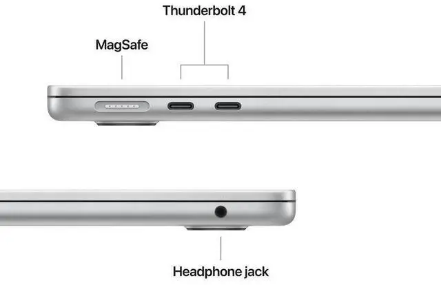 Alt view image 6 of 7 - Apple 13" MacBook Air 2025 M4 10-Core Chip 10-Core GPU 16GB RAM 2TB SSD Storage 13.6" Liquid Retina Display Silver