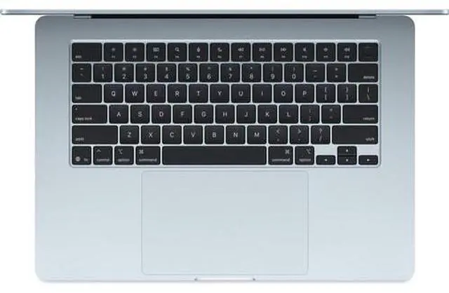 Alt view image 2 of 7 - Apple 2025 MacBook Air 15-inch Laptop with M4 chip: Built for Apple Intelligence, 15.3-inch Liquid Retina Display, 24GB Unified Memory, 512GB SSD Storage Touch ID; Sky Blue -- MC7D4LL/A