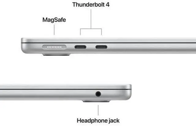 Alt view image 3 of 6 - Apple MacBook Air (2025) 13.6-inch - Apple M4 Chip: 10-Core CPU/10-Core GPU - 256GB - Silver - 24GB RAM - 13.6 Inch - Excellent (Grade A)