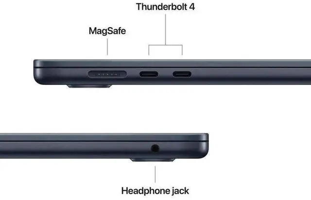 Alt view image 5 of 7 - Apple 2025 MacBook Air 15-inch Laptop with M4 chip 15.3-inch Liquid Retina Display, 32GB Unified Memory, 1TB SSD Storage Camera Midnight