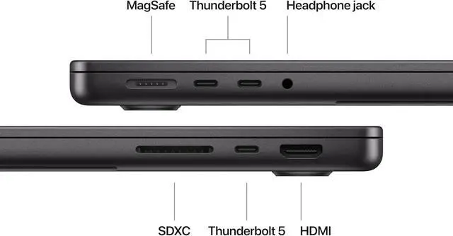 Alt view image 4 of 4 - Apple 2024 MacBook Pro with Apple M4 Pro Chip, 14-inch, 24GB RAM, 2TB SSD Storage, Space Black