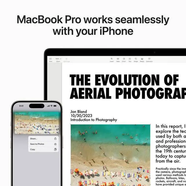 Alt view image 2 of 7 - Apple 2023 MacBook Pro Laptop M3 Max chip with 14-core CPU 30-core GPU: Built for Apple Intelligence 16.2-inch Liquid Retina XDR Display 36GB Unified Memory 1TB SSD Storage; Silver