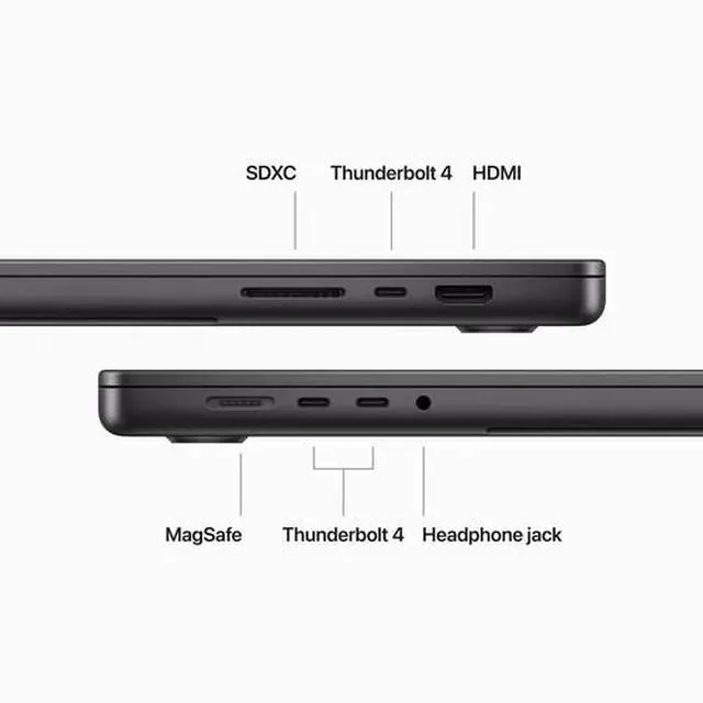 Alt view image 4 of 4 - Apple 2023 MacBook Pro Laptop M3 Max chip with 14-core CPU 30-core GPU: Built for Apple Intelligence 16.2-inch Liquid Retina XDR Display 36GB Unified Memory 1TB SSD Storage; Space Black-Good