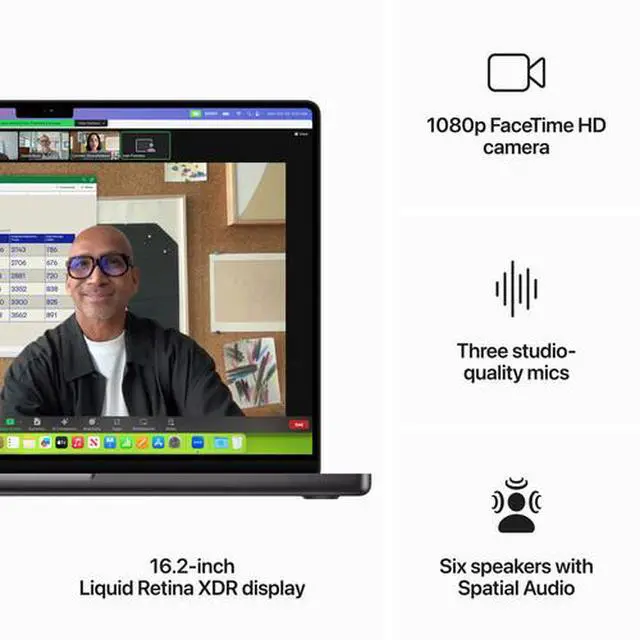 Alt view image 3 of 4 - Apple 2023 MacBook Pro Laptop M3 Max chip with 14-core CPU 30-core GPU: Built for Apple Intelligence 16.2-inch Liquid Retina XDR Display 36GB Unified Memory 1TB SSD Storage; Space Black-Good