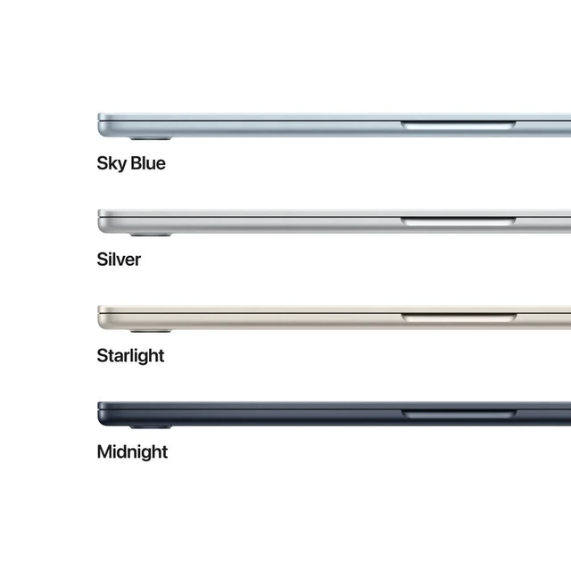 Alt view image 5 of 7 - Apple MacBook Air (2025) 15.3-inch - Apple M4 Chip: 10-Core CPU/10-Core GPU - 1TB - Sky Blue - 16GB RAM - 15.3 Inch - MC7C4LL/A Excellent