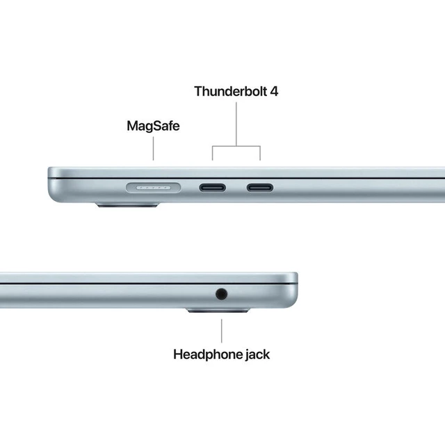 Alt view image 6 of 7 - Apple MacBook Air (2025) 15.3-inch - Apple M4 Chip: 10-Core CPU/10-Core GPU - 1TB - Sky Blue - 16GB RAM - 15.3 Inch - MC7C4LL/A Excellent