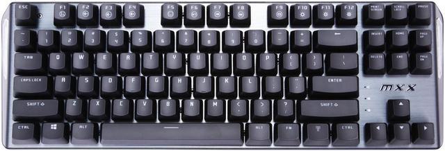 Rantopad MXX Mechanical Gaming Keyboard - 87 Keys,White Backlit, Blue  Switches, Grey Aluminum Cover, N-Key Rollover