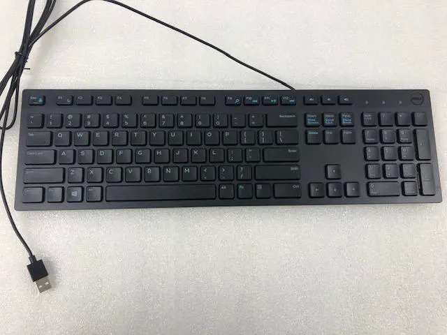 Alt view image 8 of 14 - DELL Wired Qwerty Keyboard - Black KB216-BK-US Black Wired Keyboard