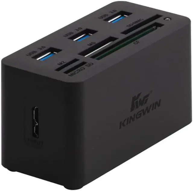 Alt view image 4 of 8 - Kingwin KWCR-801U3 SuperSpeed USB 3.0 Mini Combo Card Reader