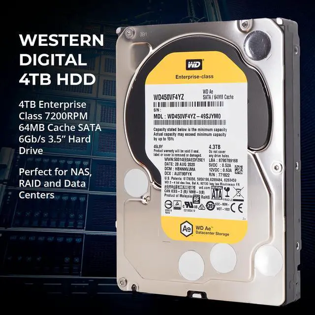 Alt view image 2 of 9 - Fantom Drives WD 4TB (4.3TB) 7200RPM Enterprise Hard Drive Upgrade Kit, 3.5", SATA 6.0 Gb/s, 64MB Cache with FD Cloning Utility in USB Flash Drive