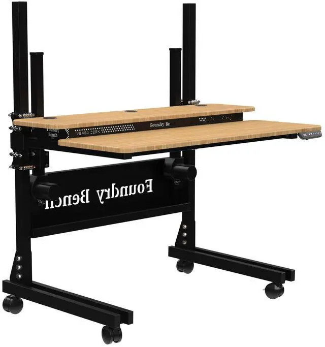 Alt view image 4 of 6 - VersaDesk® Foundry Bench® 48" x 30" Portable Height Adjustable Standing Desk Workstation with USB Charging