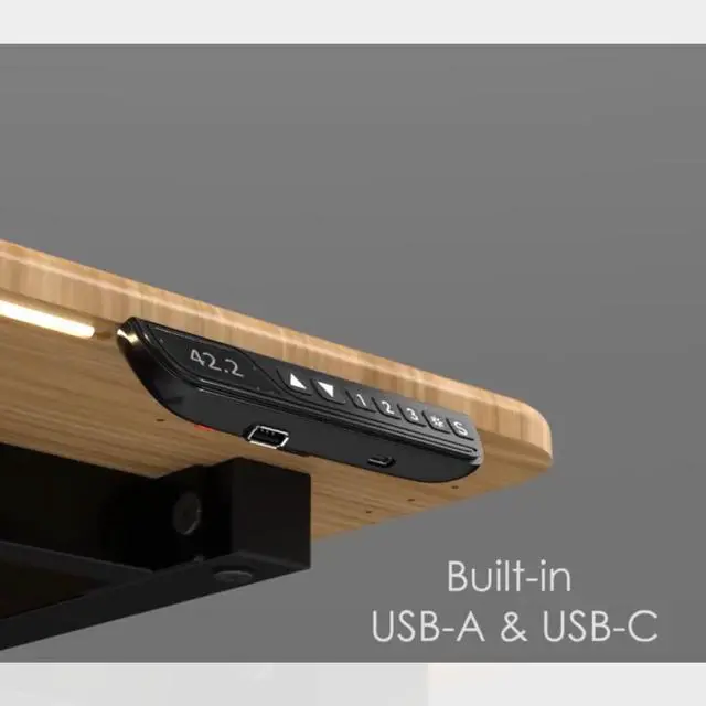 Alt view image 6 of 6 - VersaDesk® Foundry Bench® 48" x 30" Portable Height Adjustable Standing Desk Workstation with USB Charging