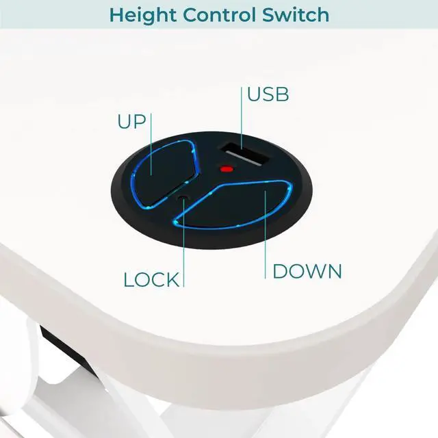 Alt view image 4 of 5 - VersaDesk® PowerPro® 36" x 31" Corner Electric  Standing Desk Converter with USB Charging Port  White