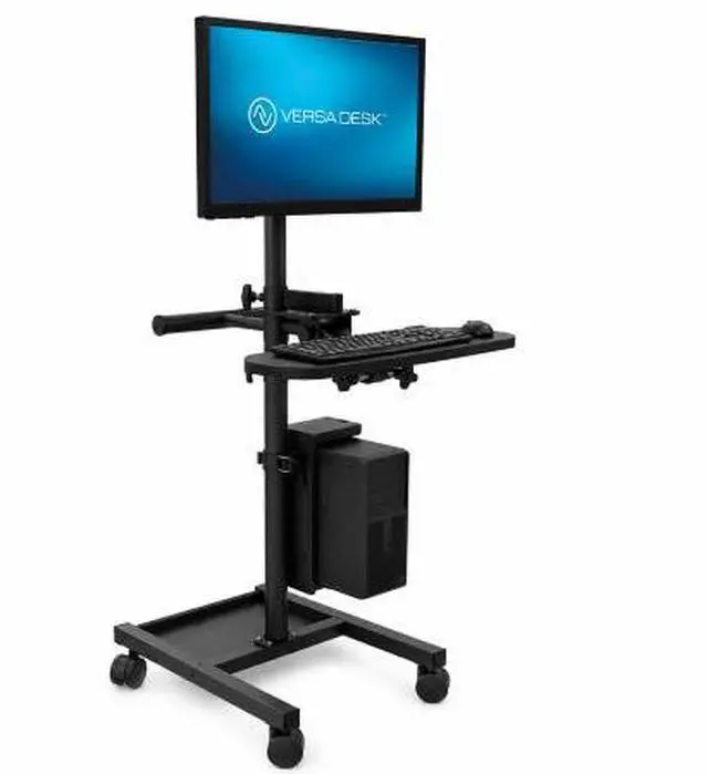 Main image of VersaDesk Deluxe Diagnostic Fusion Cart Mobile Computer Workstation with Adjustable Monitor Arm, Keyboard Tray & CPU Holder