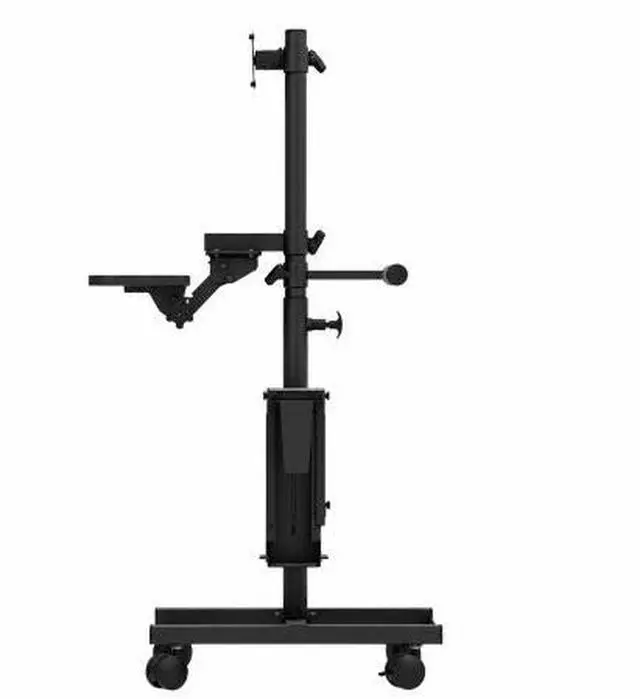 Alt view image 2 of 7 - VersaDesk Deluxe Diagnostic Fusion Cart Mobile Computer Workstation with Adjustable Monitor Arm, Keyboard Tray & CPU Holder