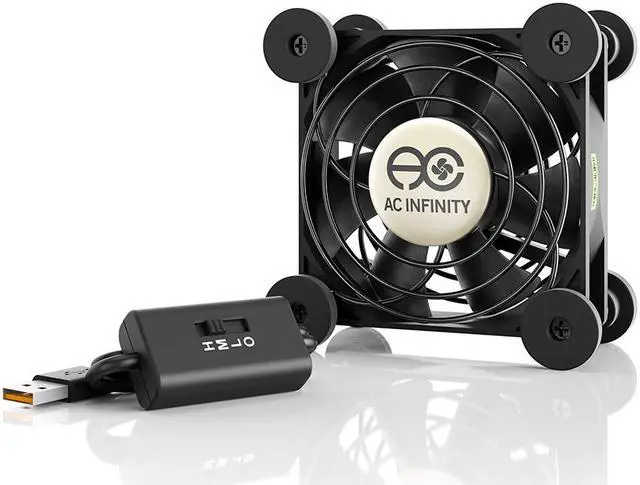 Main image of AC Infinity MULTIFAN S1, Quiet 80mm USB Fan for Receiver DVR Playstation Xbox Computer Cabinet Cooling