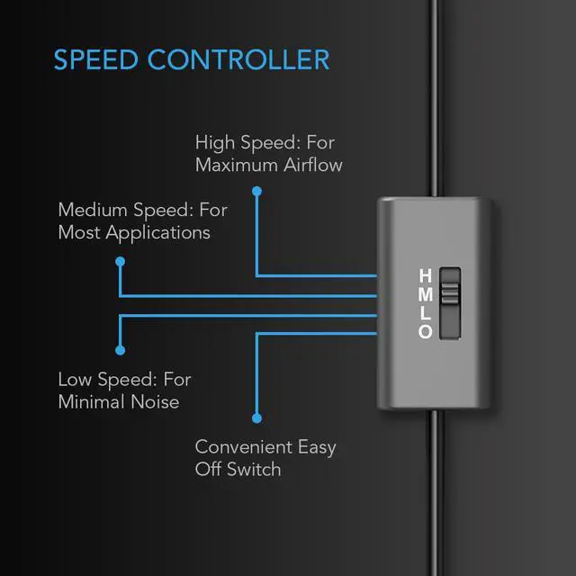 Alt view image 3 of 7 - AC Infinity AIRPLATE S3, Quiet Cooling Fan System with Speed Control, for Home Theater AV Cabinet Cooling