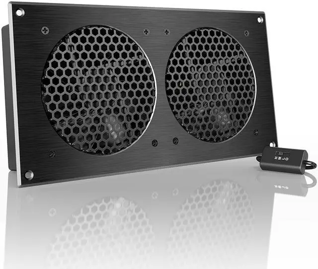Alt view image 2 of 9 - AC Infinity AIRPLATE S7, Quiet Cooling Fan System with Speed Control, for Home Theater AV Cabinet Cooling