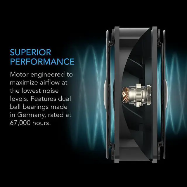 Alt view image 4 of 7 - AC Infinity AXIAL 8025, Muffin Axial Cooling Fan, 115V AC 80mm by 80mm by 25mm High Speed