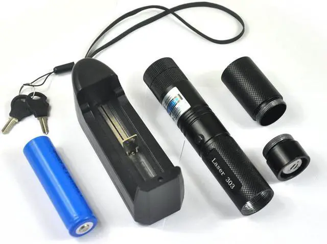 Alt view image 7 of 7 - LED 303 Laser Pointers Green Beam Laser Pointer  Star Pattern Filter pen Adjustable Focal Length Safe Key Laser+4200mah 18650 Battery+Charger