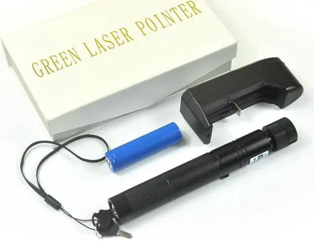 Alt view image 6 of 7 - LED 303 Laser Pointers Green Beam Laser Pointer  Star Pattern Filter pen Adjustable Focal Length Safe Key Laser+4200mah 18650 Battery+Charger