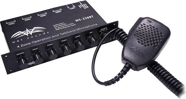 Alt view image 3 of 9 - Wet Sounds WS-220 BT Bluetooth Enabled 4 Zone Control and built in Mic