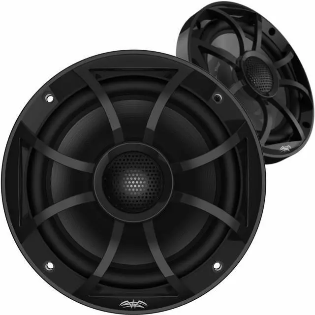 Alt view image 9 of 13 - Wet Sounds Recon 6BG 6.5 Inch 2 Way Open Grille Marine Speakers in Black, Pair