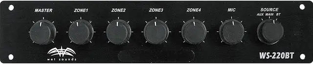 Alt view image 4 of 9 - Wet Sounds WS-220 BT Bluetooth Enabled 4 Zone Control and built in Mic