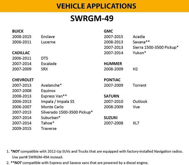 Alt view image 4 of 9 - CRUX SWRGM-49 Radio Replacement Interface (for select GM LAN 29-Bit vehicles with Bose Amplified & Non-Amplified Systems)