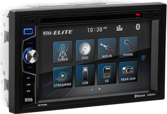 Alt view image 3 of 18 - Boss BV755B 6.2" Bluetooth Double-Din In-Dash Car CD/DVD Receiver