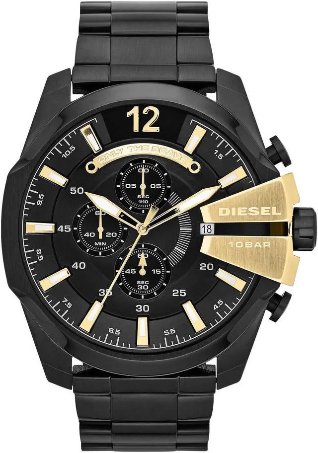 Alt view image 3 of 16 - DIESEL MEN'S MEGA CHIEF 53MM IP STEEL BRACELET & CASE QUARTZ WATCH DZ4338