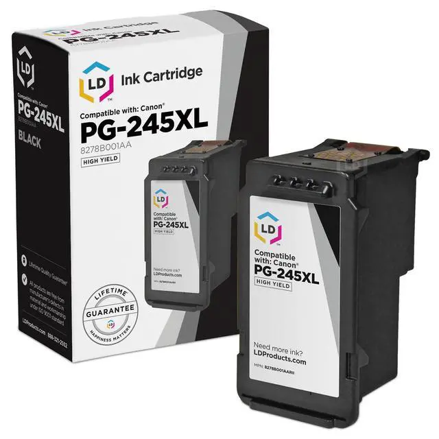 Alt view image 2 of 4 - LD © Remanufactured Replacements for Canon PG-245XL/CL-246XL 2PK HY Ink Cartridges: 1 8278B001AA Black, and 1 8280B001AA Color for PIXMA iP2820, MG2420, MG2520, MG2920, MG2922, MG2924, & MX492