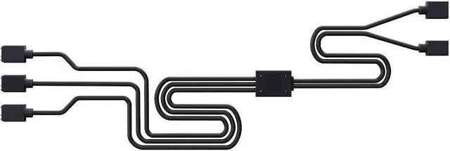 Alt view image 4 of 6 - Cooler Master Addressable RGB 1-to-3 Splitter Cable with Gigabyte 3-pin ARGB Adapter