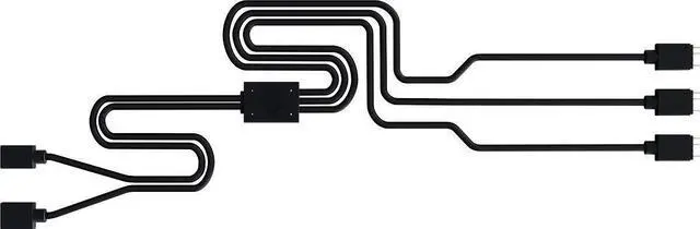 Alt view image 3 of 6 - Cooler Master Addressable RGB 1-to-3 Splitter Cable with Gigabyte 3-pin ARGB Adapter