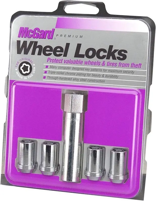 Alt view image 3 of 15 - McGard 25257 Chrome Tuner Style Cone Seat Wheel Lock Set (M12 x 1.5)