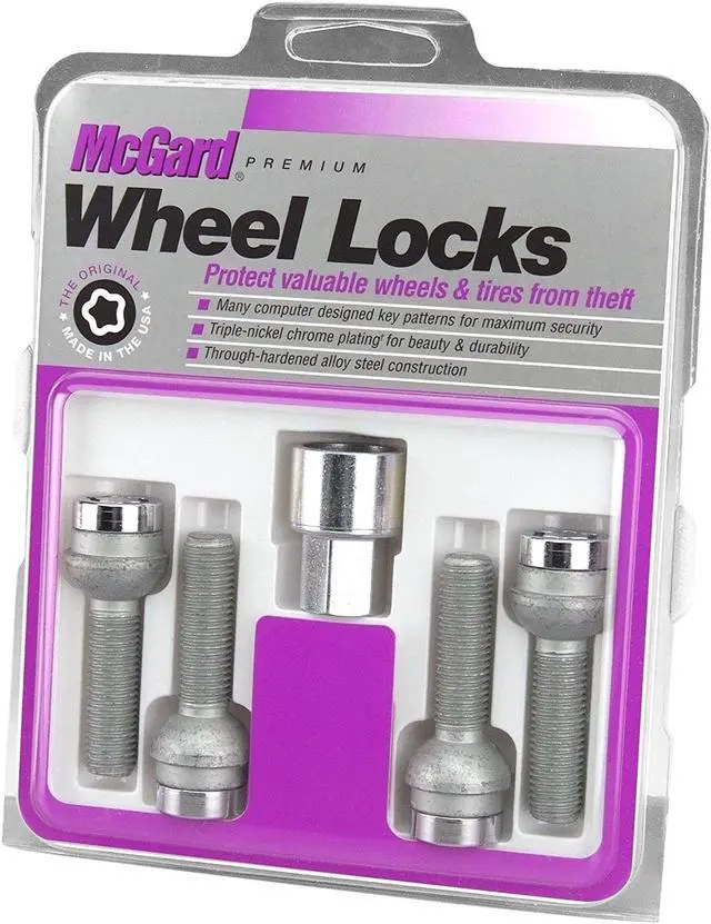 Alt view image 3 of 16 - McGard 28020 Chrome Bolt Style Radius Seat Lock Bolt Set (M14 x 1.5)