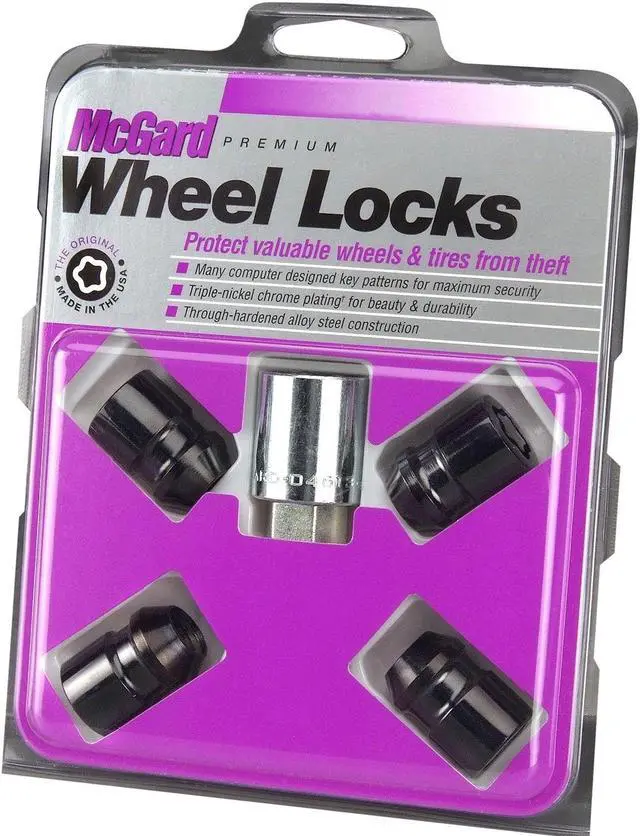Alt view image 3 of 16 - McGard 24038 Chrome/Black Cone Seat Wheel Lock Set (1/2"-20)