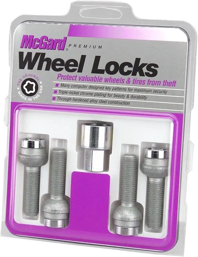 Alt view image 4 of 14 - McGard 28174 Chrome Bolt Style Radius Seat Lock Bolt Set (M14 x 1.5)