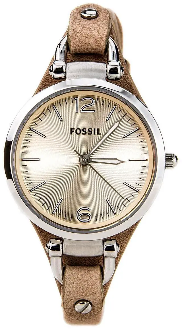 Alt view image 2 of 12 - Fossil Georgia Beige Dial Sand Tan Leather Ladies Watch ES2830