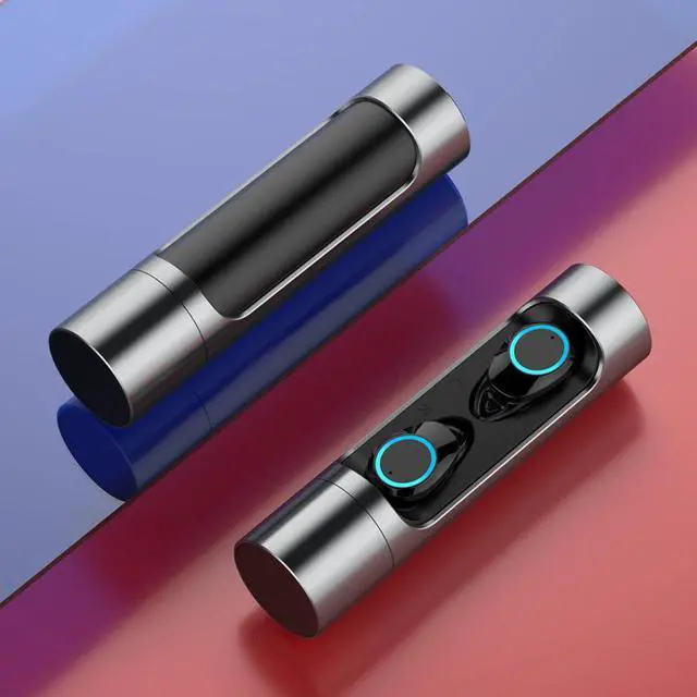 Alt view image 3 of 6 - TWS Wireless Bluetooth Earbuds Waterproof , True Wireless Bluetooth 5.0 Headset with Metal Case 1000 mAh Powerbank