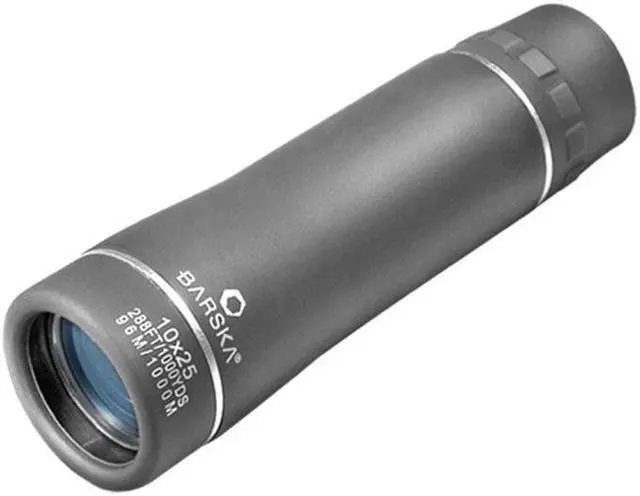 Main image of Barska 10x25 Trend Roof BK-7 Prism Rubber Armor Monocular, Grey