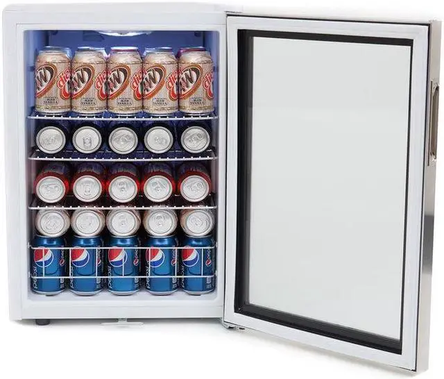 Alt view image 13 of 20 - Whynter BR-091WS Beverage Refrigerator With Lock - Stainless Steel 90 Can Capacity