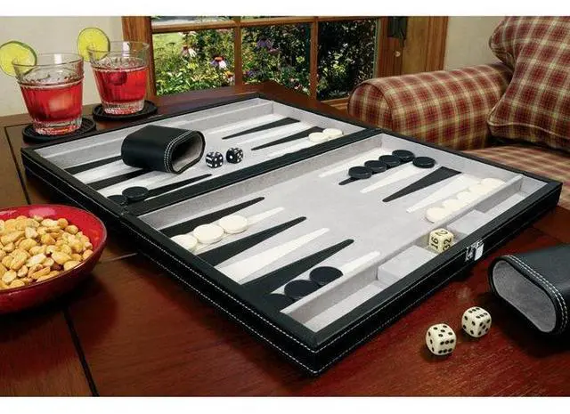 Alt view image 3 of 7 - GLD Mainstreet Classics 55-0619 Classic 15 in. Backgammon Set