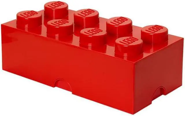 Alt view image 3 of 5 - LEGO Storage Brick 8 - Red