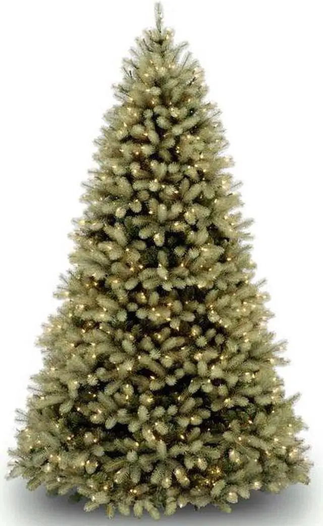 Alt view image 3 of 11 - National Tree Company PEDD131265 6.5 ft. Pre-Lit Downswept Douglas Fir Tree - 49" x 49" x 78"  Green Tree, Green Tree Stand