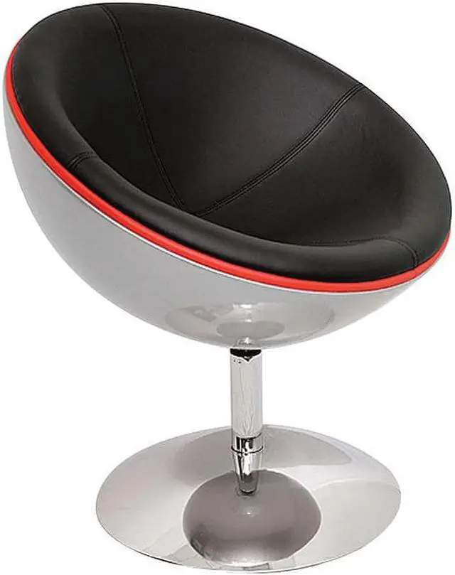 Alt view image 6 of 6 - LumiSource Lunar Lounger Black CHR-LUNAR BK