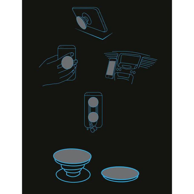 Alt view image 3 of 20 - Popsocket Phone Grip & Stand - Popclip Mount - Novelty Toy by Popsockets
