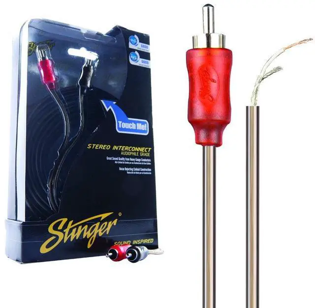 Alt view image 6 of 6 - Stinger 2 channel 1000 series 20 RCA interconnects