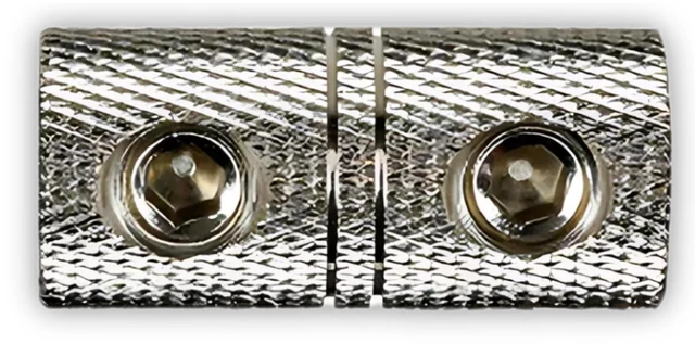 Alt view image 4 of 7 - Audiopipe IS424 Pipemans Installation Solution 4 Gauge Coupler - Nickle Plated Finish With Set Screw